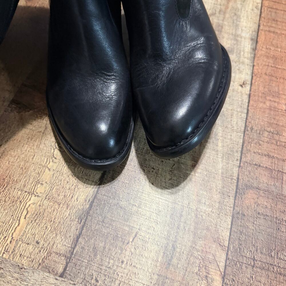 Born Women's Black Leather Knee High Boots Sz 8.5 Boho Festival Western Minimal - Picture 6 of 7